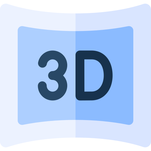3d映画 Basic Rounded Flat icon