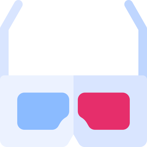 3dメガネ Basic Rounded Flat icon