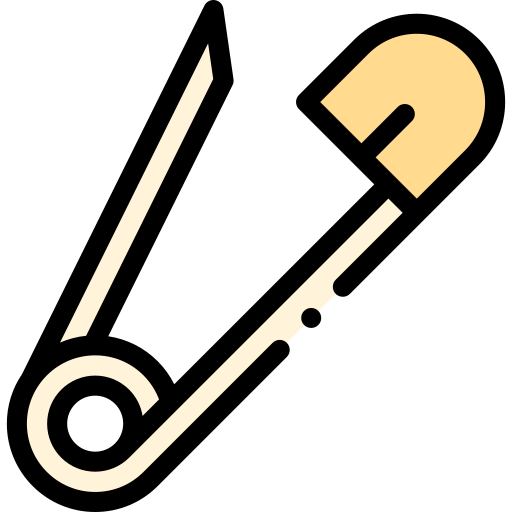 Safety pin Detailed Rounded Lineal color icon