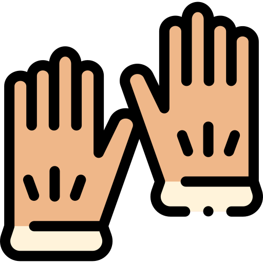 handschuhe Detailed Rounded Lineal color icon