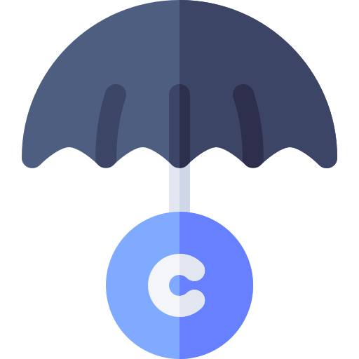 guarda-chuva Basic Rounded Flat Ícone