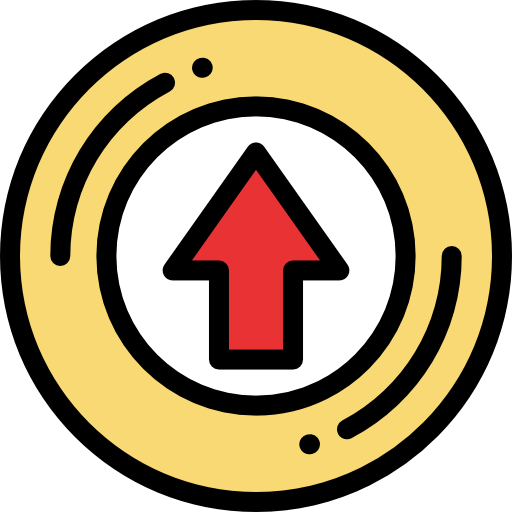 Up arrow Detailed Rounded Lineal color icon