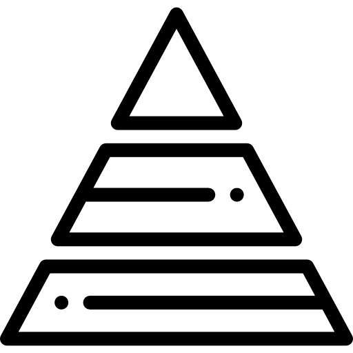 pyramidendiagramm Detailed Rounded Lineal icon