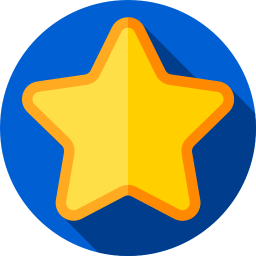 estrella Flat Circular Flat icono