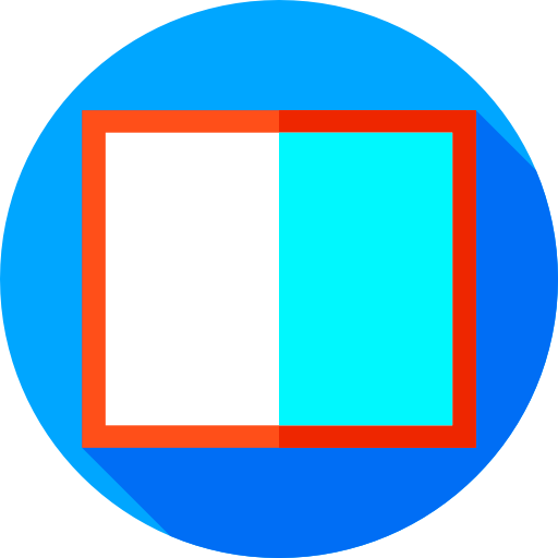 rechthoek Flat Circular Flat icoon