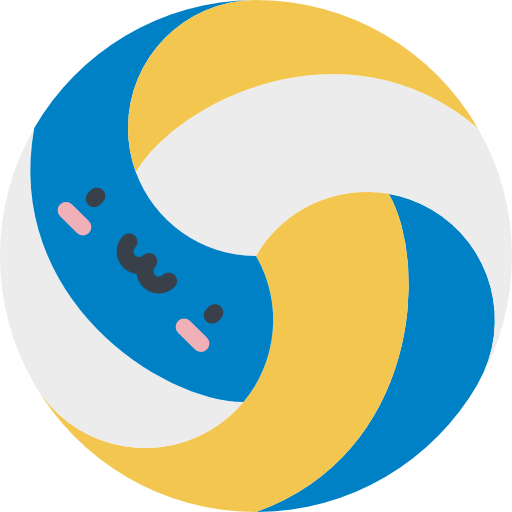 vóleibol Kawaii Flat icono