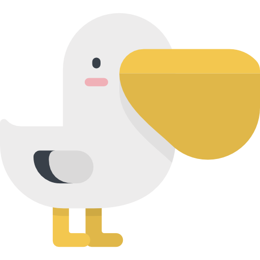 Pelican Kawaii Flat icon
