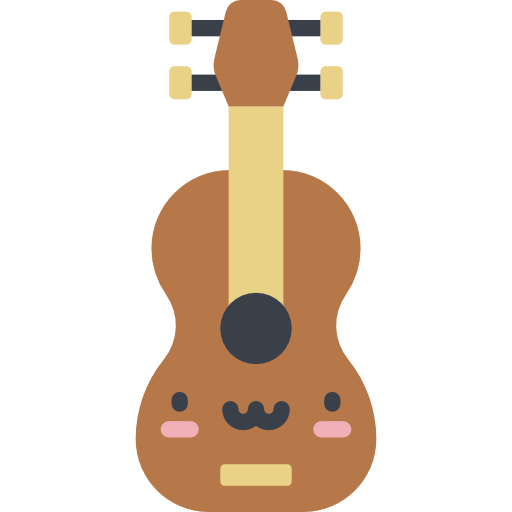 ukulele Kawaii Flat icon