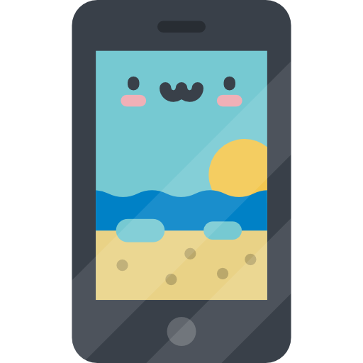 smartfon Kawaii Flat ikona