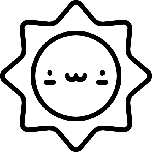 태양 Kawaii Lineal icon