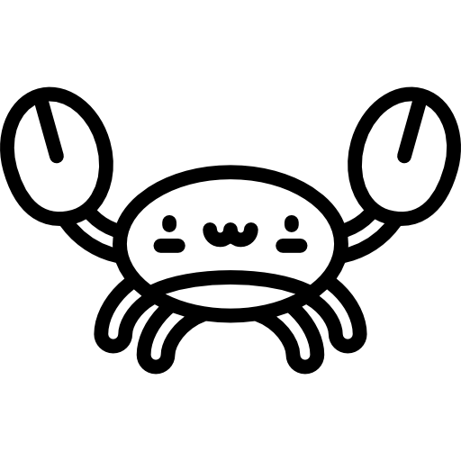 Краб Kawaii Lineal иконка