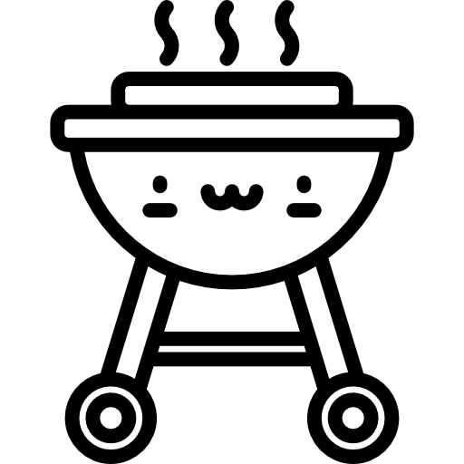 parrilla Kawaii Lineal icono