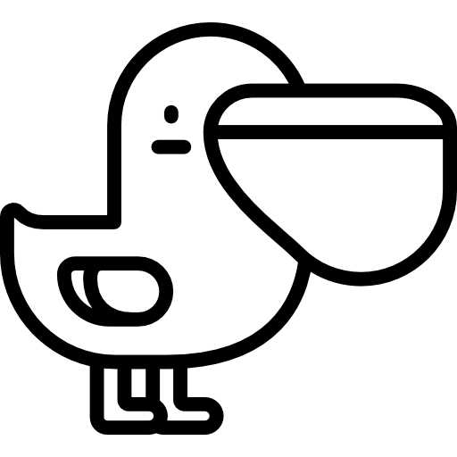 pelikan Kawaii Lineal icon