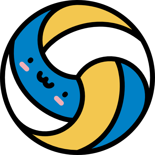 Volleyball Kawaii Lineal color icon
