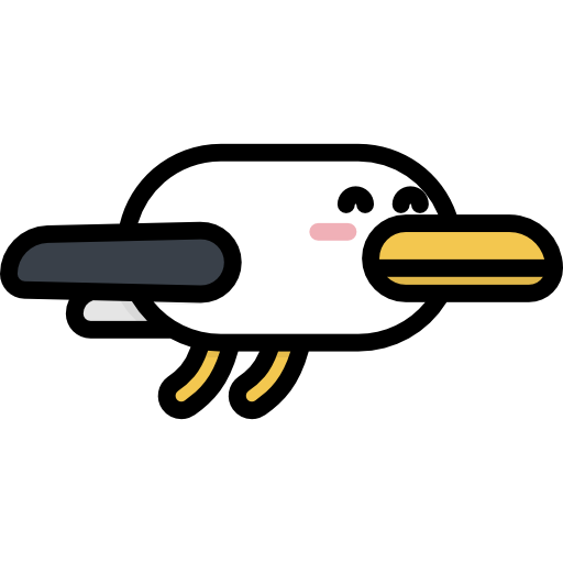 Seagull Kawaii Lineal color icon