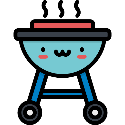 grill Kawaii Lineal color icon