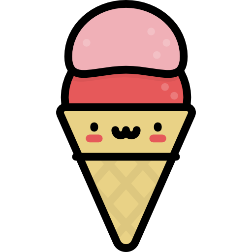 アイスクリーム Kawaii Lineal color icon