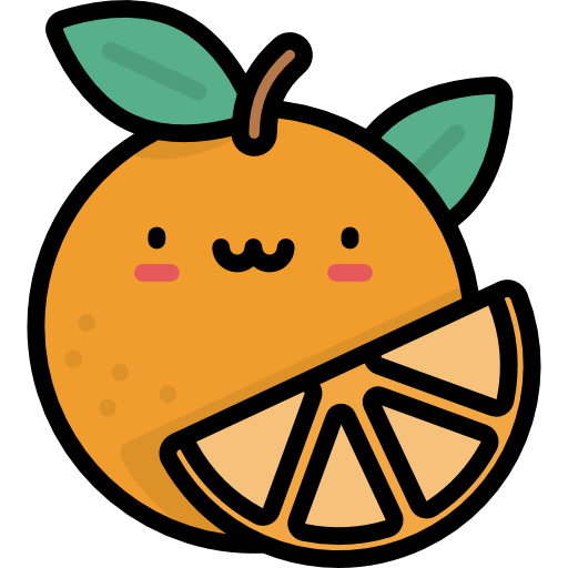 pomarańczowy Kawaii Lineal color ikona