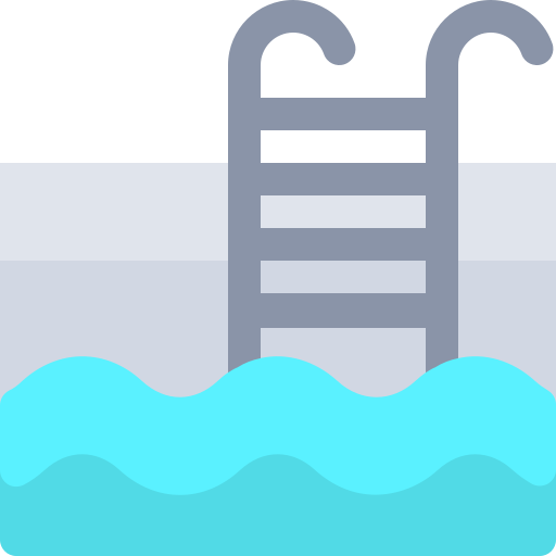 zwembad Basic Rounded Flat icoon