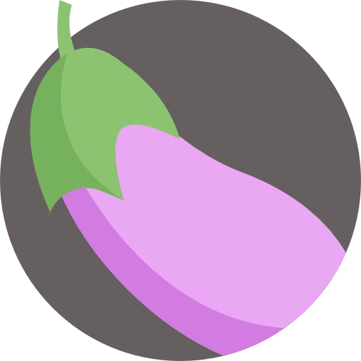 aubergine Detailed Flat Circular Flat icoon