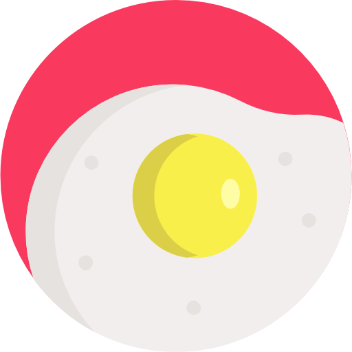 目玉焼き Detailed Flat Circular Flat icon