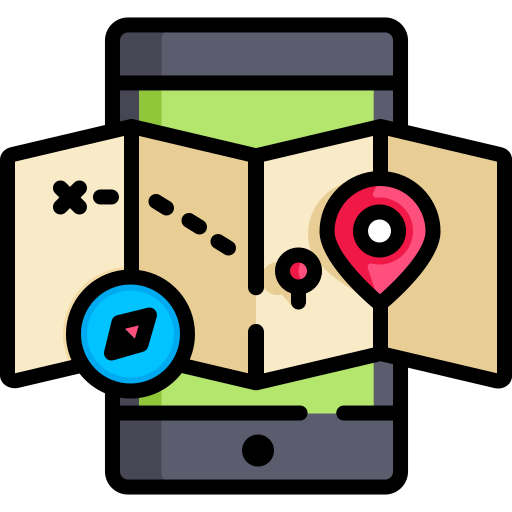Mobile map Special Lineal color icon
