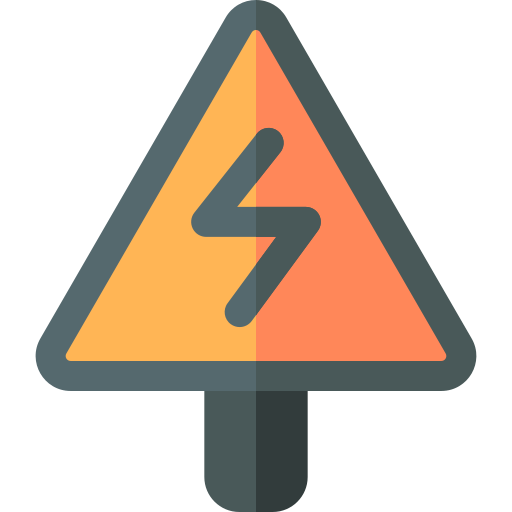 High voltage Basic Rounded Flat icon