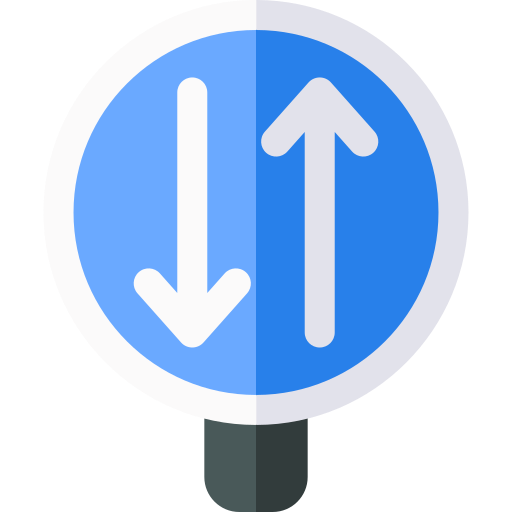 dwie drogi Basic Rounded Flat ikona