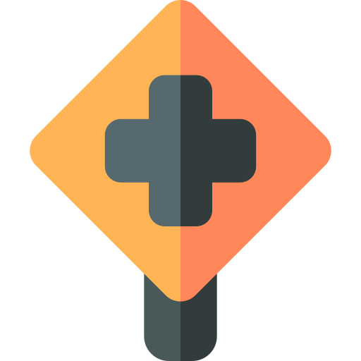 Crossroad Basic Rounded Flat icon
