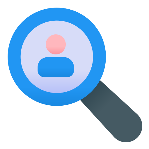 Search profile Generic Flat Gradient icon