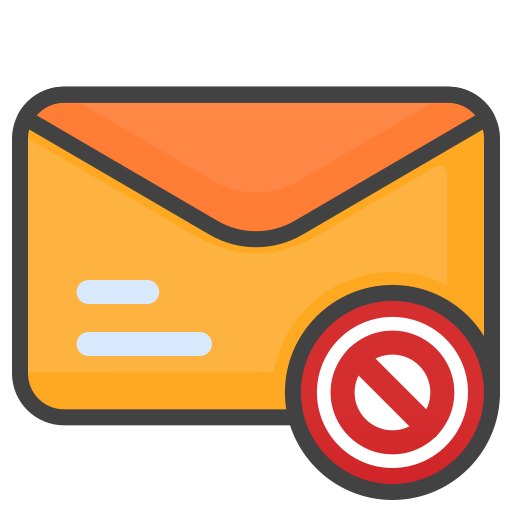 Email blocker Generic Outline Color icon