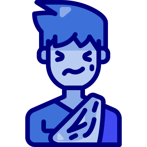 gebrochener arm Generic Blue icon