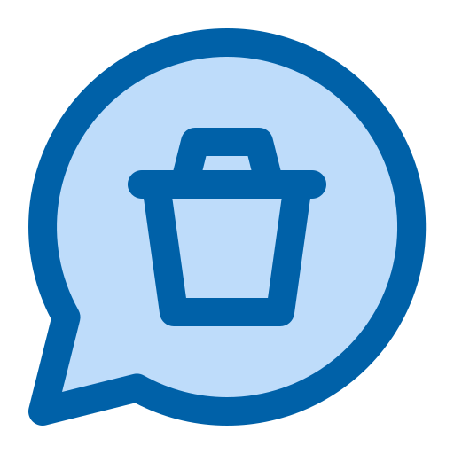 Delete message Generic Blue icon