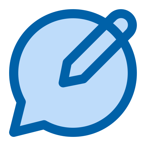 メッセージを編集する Generic Blue icon