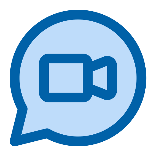 ビデオチャット Generic Blue icon