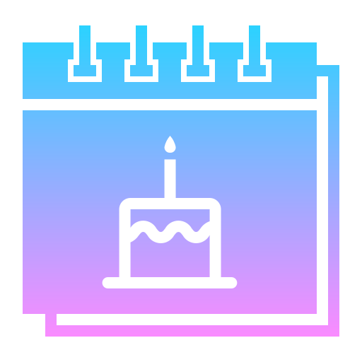 День рождения Generic Flat Gradient иконка