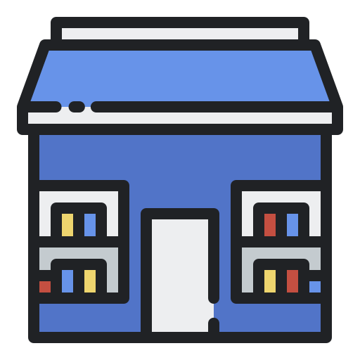 Book shop Generic Outline Color icon
