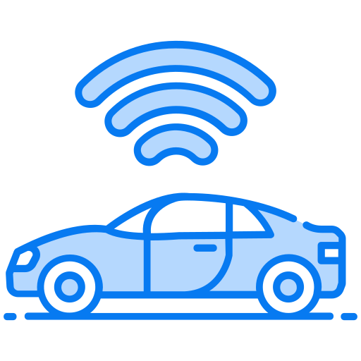 Autonomous car Generic Blue icon