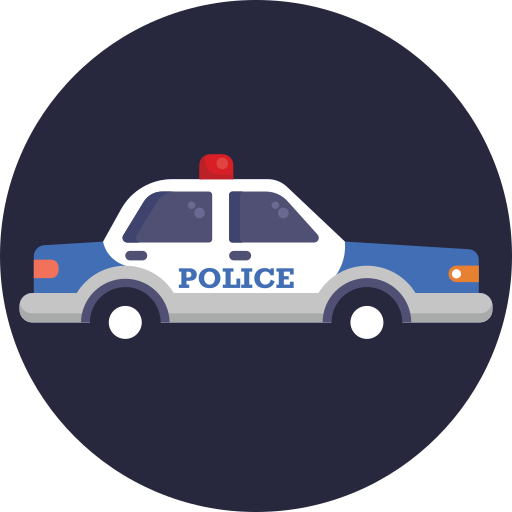 auto della polizia Generic Circular icona