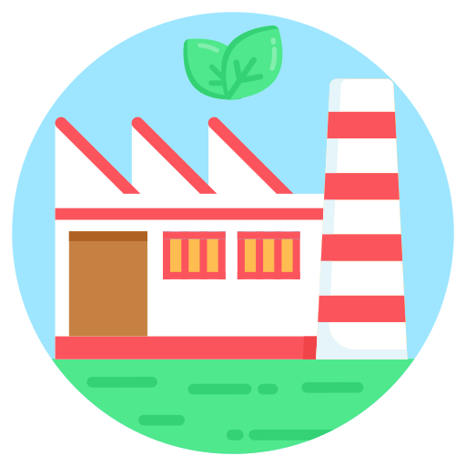 Green factory Generic Circular icon
