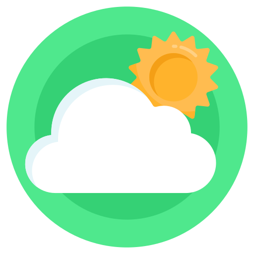 parzialmente nuvoloso Generic Circular icona