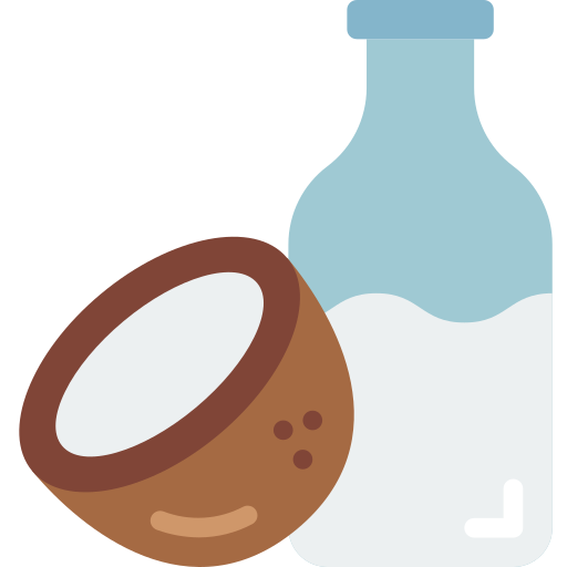 Coconut milk Basic Miscellany Flat icon