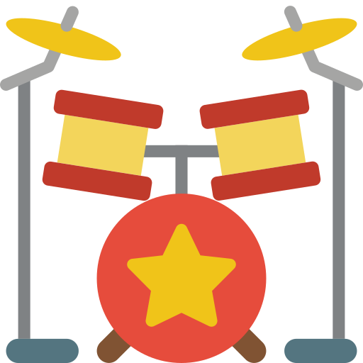 Drum kit Basic Miscellany Flat icon