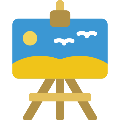 Easel Basic Miscellany Flat icon