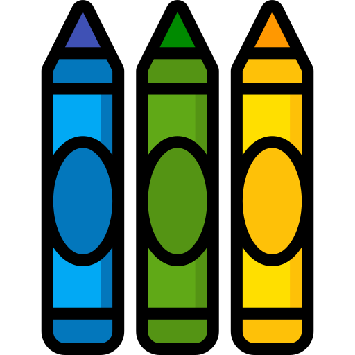 Crayons Basic Miscellany Lineal Color icon
