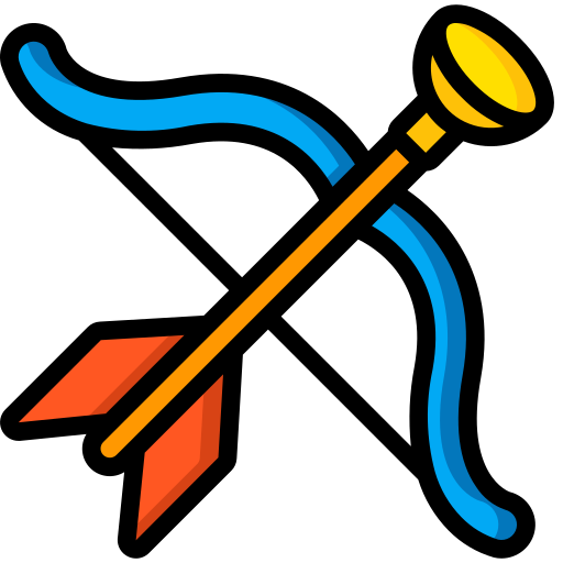 Bow and arrow Basic Miscellany Lineal Color icon