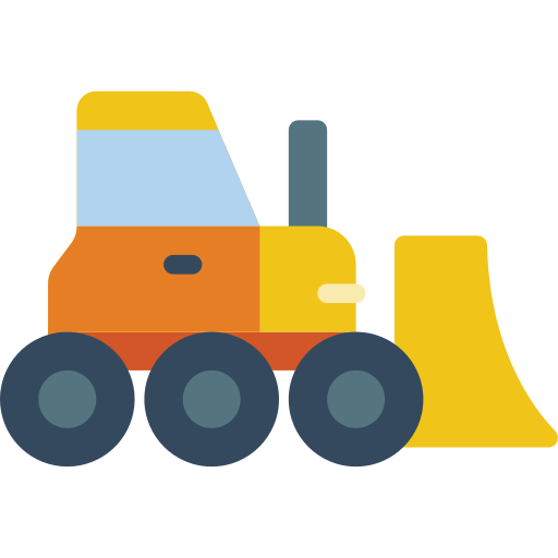 bulldozer Basic Miscellany Flat icona