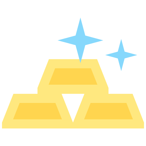 lingotes de oro Good Ware Flat icono