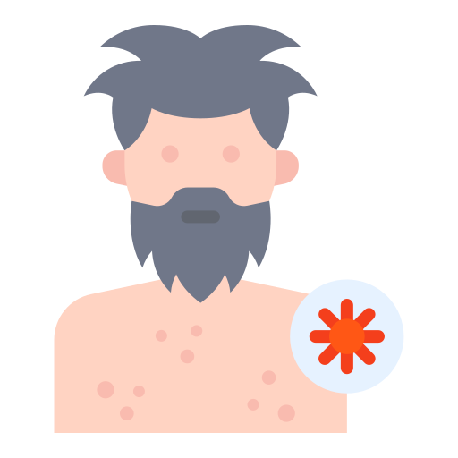 Skin disease Good Ware Flat icon