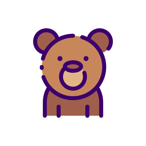 oso de peluche Good Ware Lineal Color icono